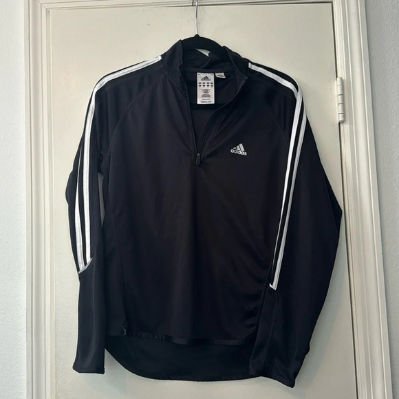 Ultra Lightweight Adidas Quarter Zip Pullover Warm Up Jacket Size Medium - Picture 1 of 5